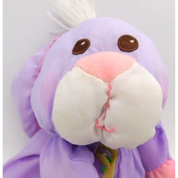 Vintage Fisher Price Puffalump Purple Easter Egg Bunny Nylon Plush 12" READ - Picture 3 of 8